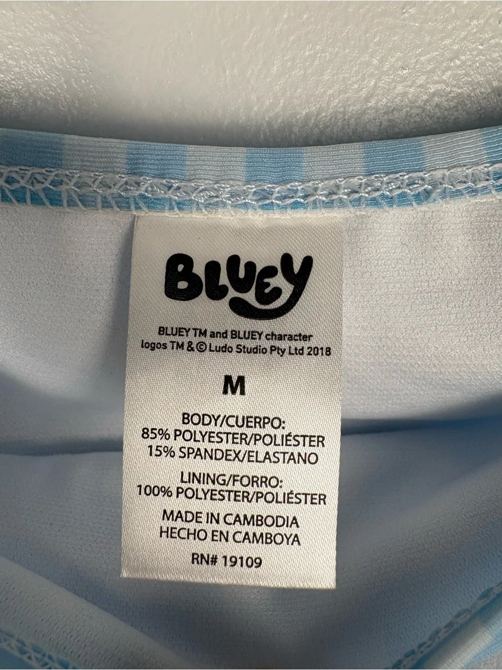 Target Disney BLUEY Light Blue Floral Daisy 2 piece Swimsuit Tankini UPF 50+